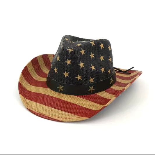 American Flag Patriotic Cowboy hat